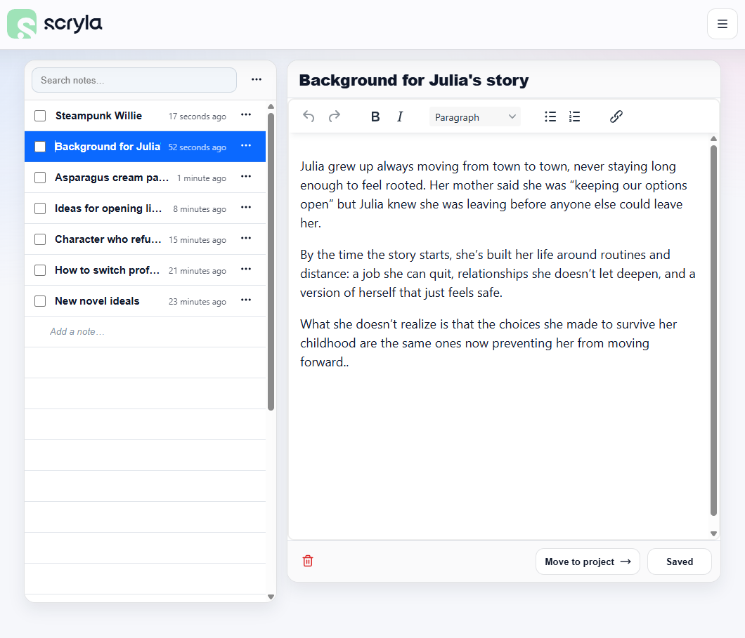 A phone screen showing the ability to drag and drop chapters