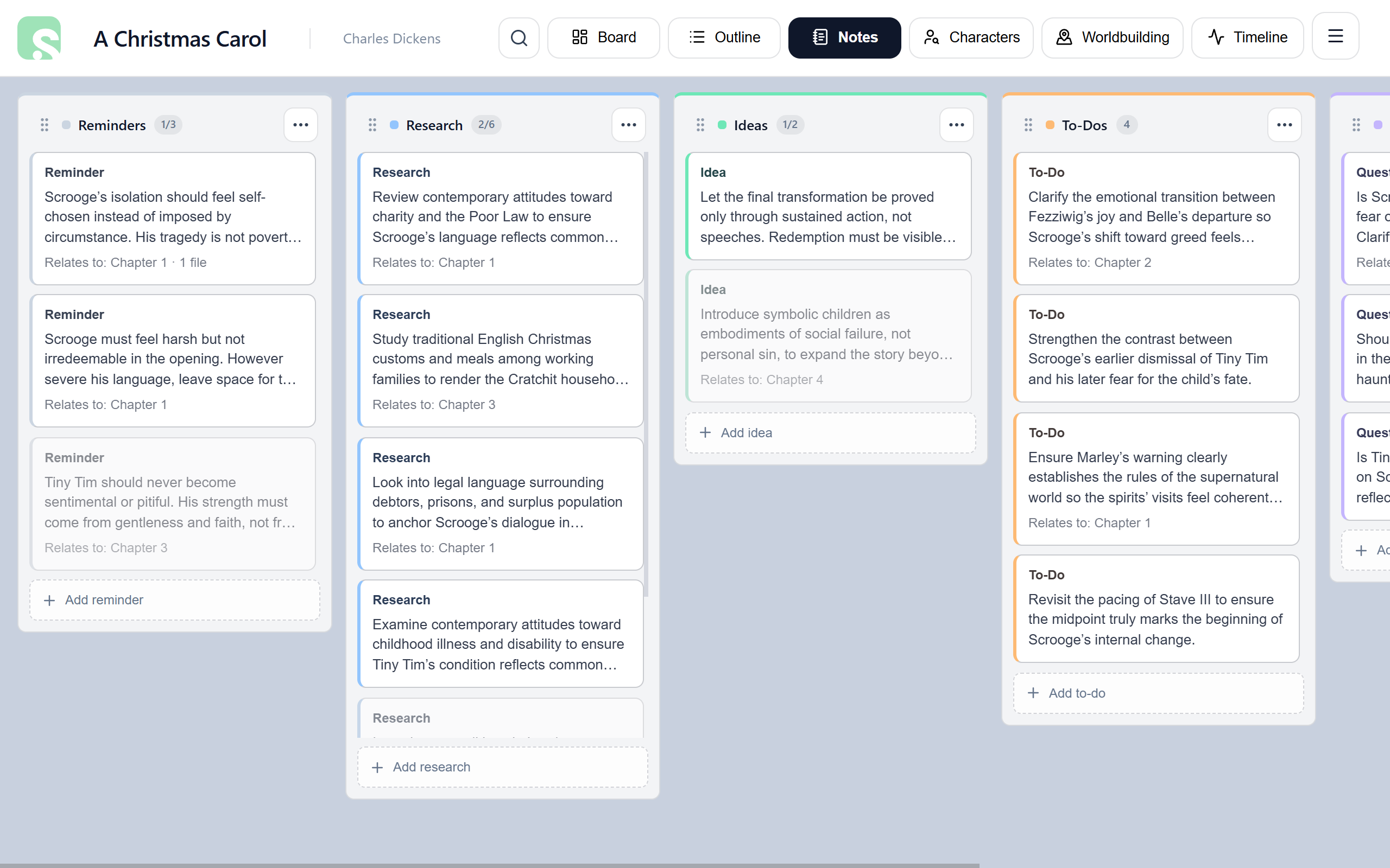 Scryla Notes view splits your workflow the way you need it