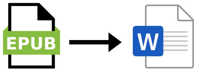 EPUB to Word conversion graphic