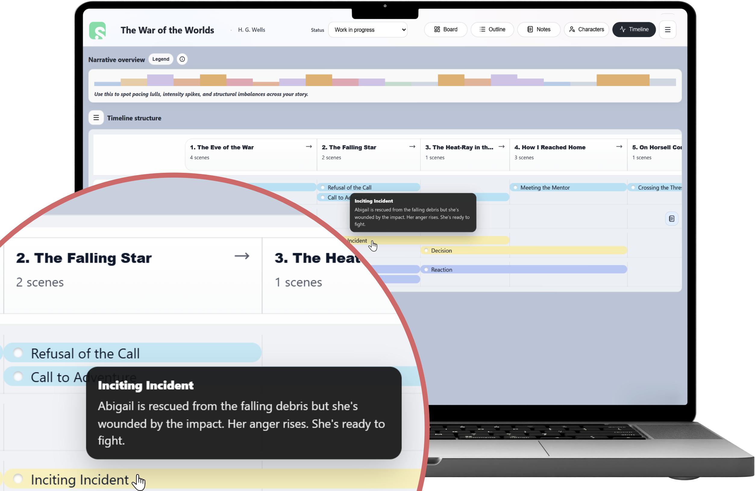 A phone screen showing the ability to drag and drop chapters